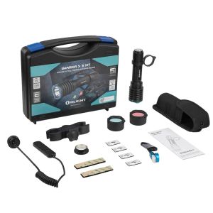 Olight Warrior X 3 compact 2500 lumen 560m rechargeable hunting kit