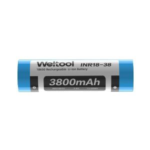Weltool INR18-38 3800mAh 18650 flat top Li-ion battery