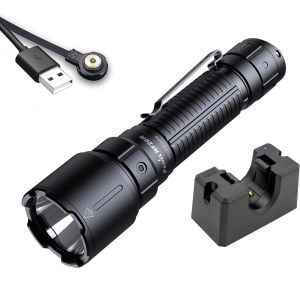 Fenix WF26R 3000 lumens 450m throw rechargeable torch with charging dock