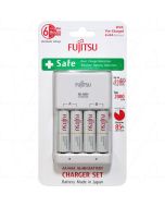 Fujitsu AA or AAA Charger with 4 x AA NiMH Batteries
