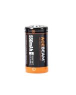 AceBeam IMR 16340-10C Button top 550mAh Li-ion rechargeable battery