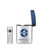 Olight Baton 3 Silver Premium Edition compact 1200 lumen rechargeable torch with wireless charging case